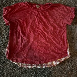 Women’s Pink Flannel T-Shirt - Medium